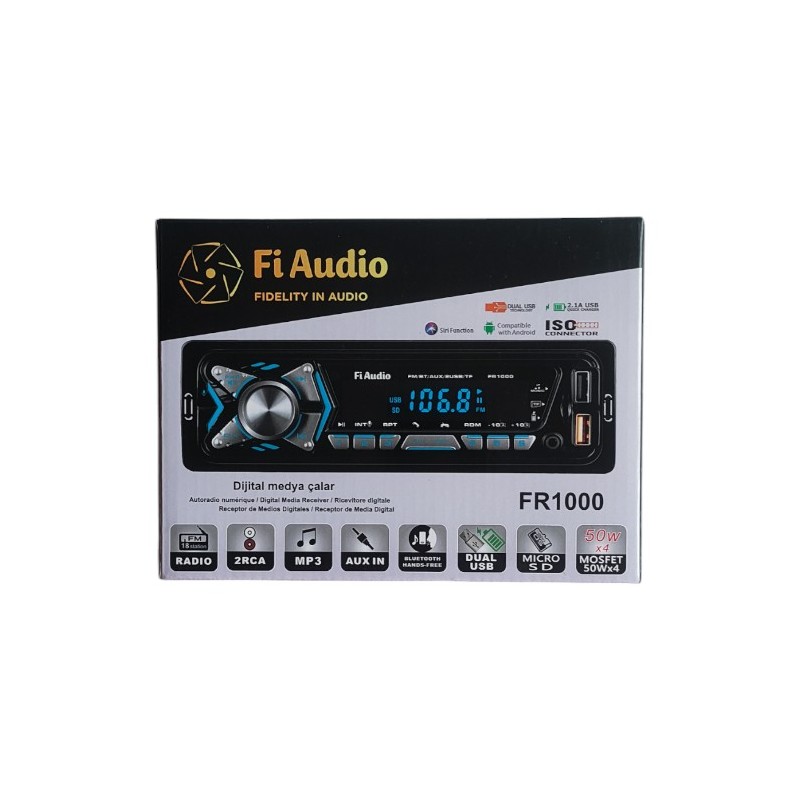 OTO TEYP FİAUDIO MP3 PLAYER USB-SD-FM UZAKTAN KUM. FR 1000 FR-1000 Fİ