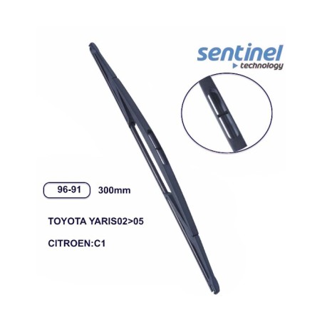 SİLECEK SÜPÜRGESİ ARKA TOYOTA YARİS 02-05/ CITRÖEN C1 300MM 96.91 96-9