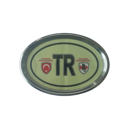 REFLEKTÖR ARMA OVAL BÜYÜK NİKELAJLI ELİPS TR BAYRAKLI KOYU YEŞİL 205X1