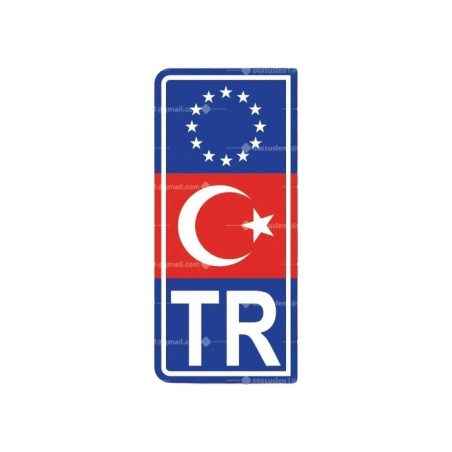 ARMA ETİKET PLAKA TR - EU ALÜMİNYUM MAVİ 2Lİ ERN00650-1 SÜSLEN
