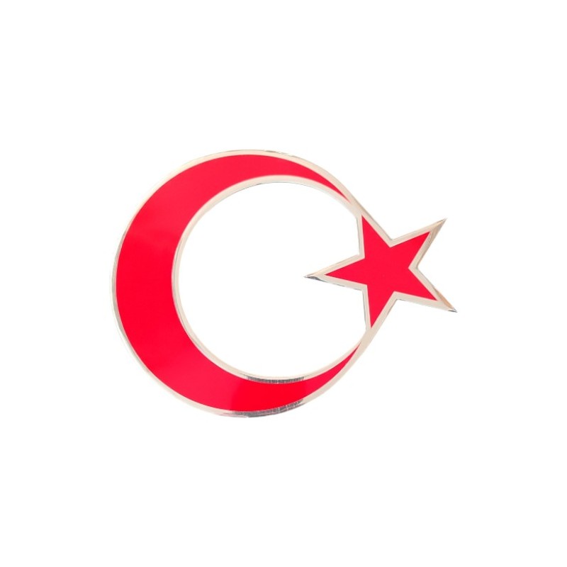 ARMA ETİKET YAZI ALÜMİNYUM AY YILDIZ BÜYÜK 18CM KABARTMA ERN00502-1 SÜ