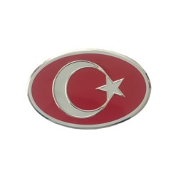 ARMA ETİKET YAZI ALÜMİNYUM OVAL ORTA BAYRAK 130X85MM ERN00131-2 SÜSLEN
