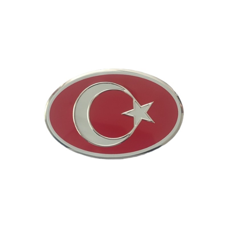 ARMA ETİKET YAZI ALÜMİNYUM OVAL ORTA BAYRAK 130X85MM ERN00131-2 SÜSLEN