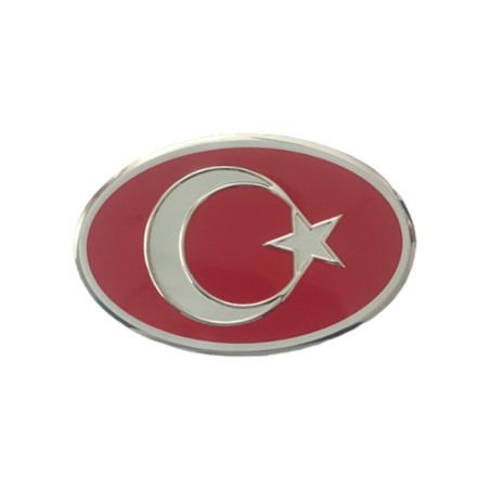 ARMA ETİKET YAZI ALÜMİNYUM OVAL ORTA BAYRAK 130X85MM ERN00131-2 SÜSLEN