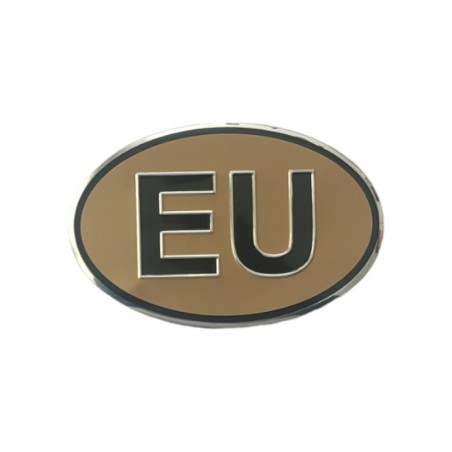 ARMA ETİKET YAZI ALÜMİNYUM OVAL ORTA EU ALTIN 130X85MM ERN00131-4 SÜSL