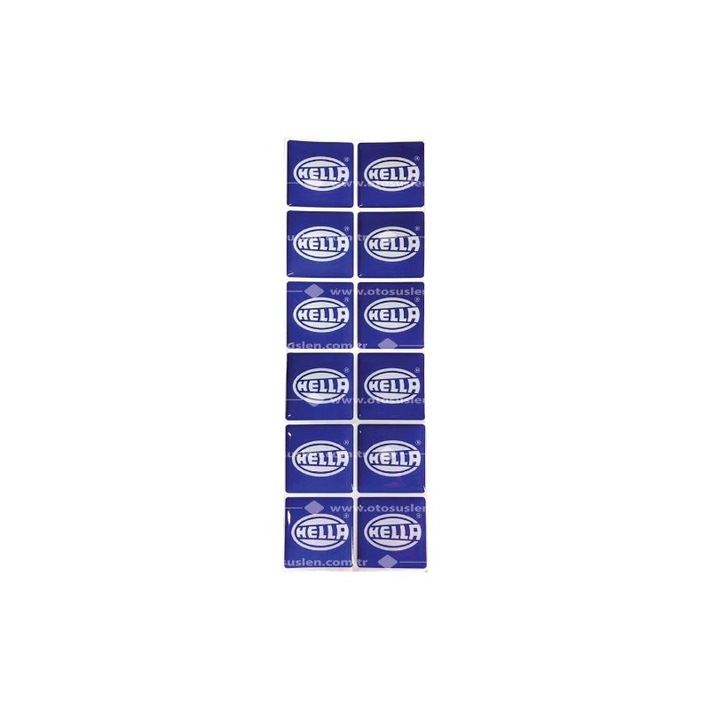 ARMA DAMLA ETİKET PLAKA PULU HELLA MAVİ 33X33MM 12 PARÇA ERN00111-5 SÜ