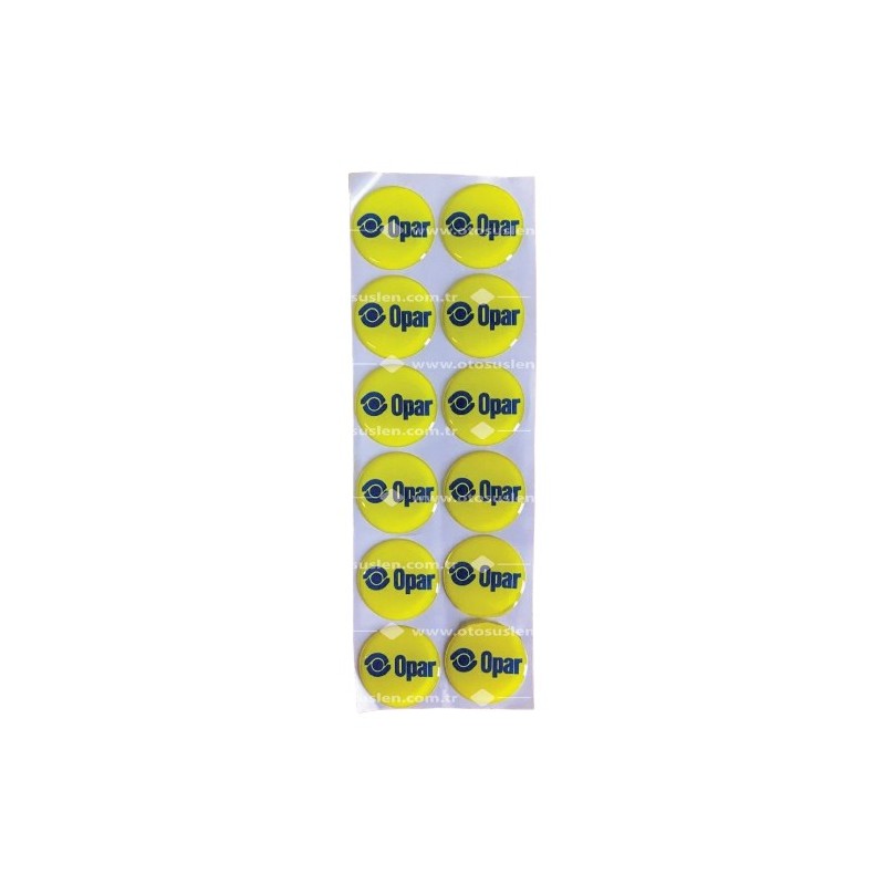 ARMA DAMLA ETİKET PLAKA PULU OPAR SARI 33MM 12 PARÇA ERN00111-6 SÜSLEN