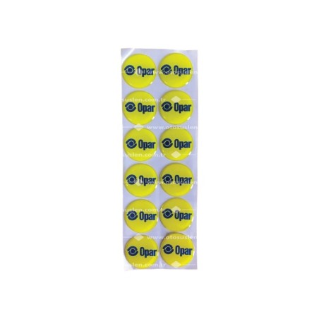 ARMA DAMLA ETİKET PLAKA PULU OPAR SARI 33MM 12 PARÇA ERN00111-6 SÜSLEN