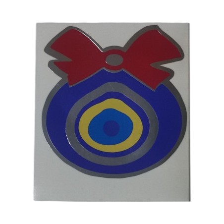 YAPIŞTIRMA FOLYO RENKLİ ETİKET KURDALELİ NAZARLIK 85MM ERN00651-1 SÜSL