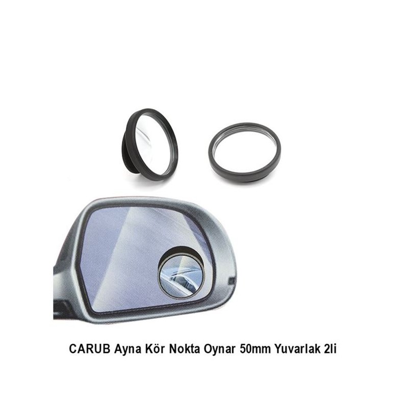 AYNA KÖR NOKTA YAPIŞTIRMA OYNAR 50MM İNCE ÇERÇEVELİ YUVARLAK 2Lİ 02212