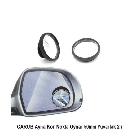 AYNA KÖR NOKTA YAPIŞTIRMA OYNAR 50MM İNCE ÇERÇEVELİ YUVARLAK 2Lİ 02212