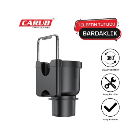 BARDAKLIK ÇOK AMAÇLI BARDAKLIĞA GEÇME + TELEFON TUTUCU 360 DÖNERLİ 294