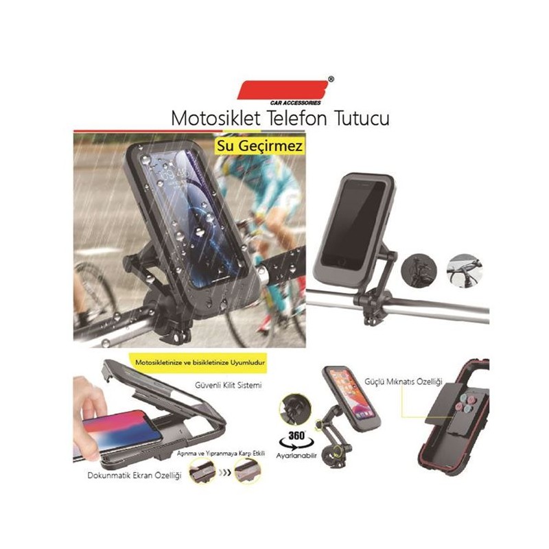 TELEFON TUTUCU TELEFONLUK MOTOSİKLET SU GEÇİRMEZ 5901961 CARUB
