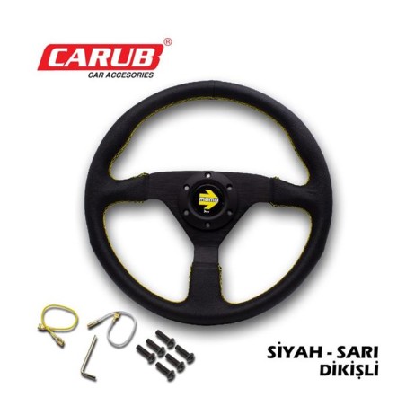 DİREKSİYON SPOR DERİ SİYAH SARI DİKİŞLİ 2011010 CARUB