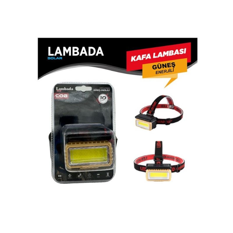 KAFA LAMBASI DİKDÖRTGEN GÜNEŞ ENERJİLİ ŞARZLI COB LED 10W LAMBADA 4456
