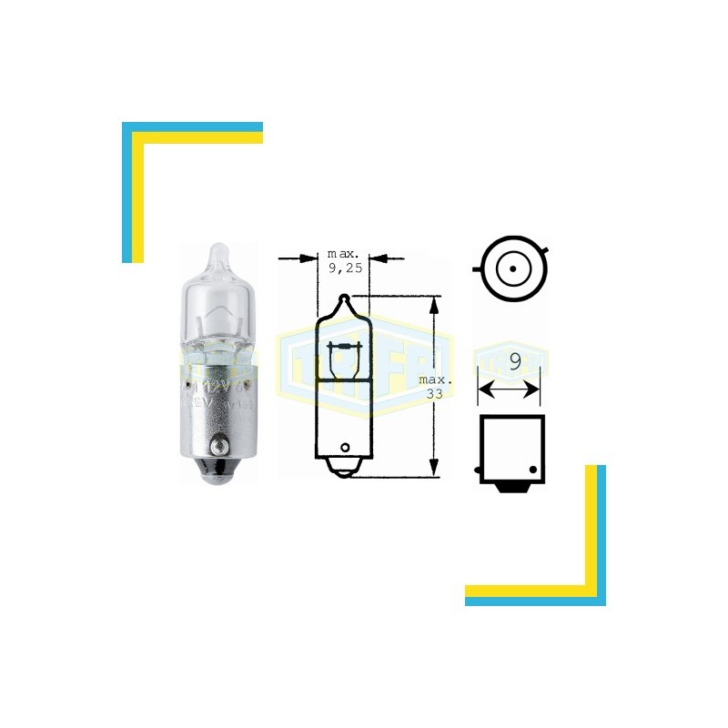 AMPÜL HALOGEN PARK H6 12V 6W BAX9S TRİFA TRF 01642 TRF-01642 TRİFA