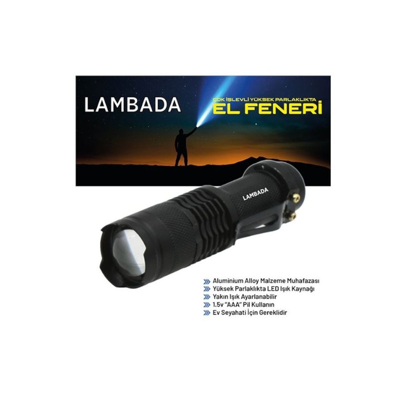 EL FENERİ ALÜMİNYUM 3W PİLLİ LAMBADA 4456050 4456051 LAMBADA