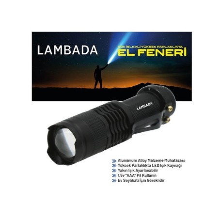 EL FENERİ ALÜMİNYUM 3W PİLLİ LAMBADA 4456050 4456051 LAMBADA
