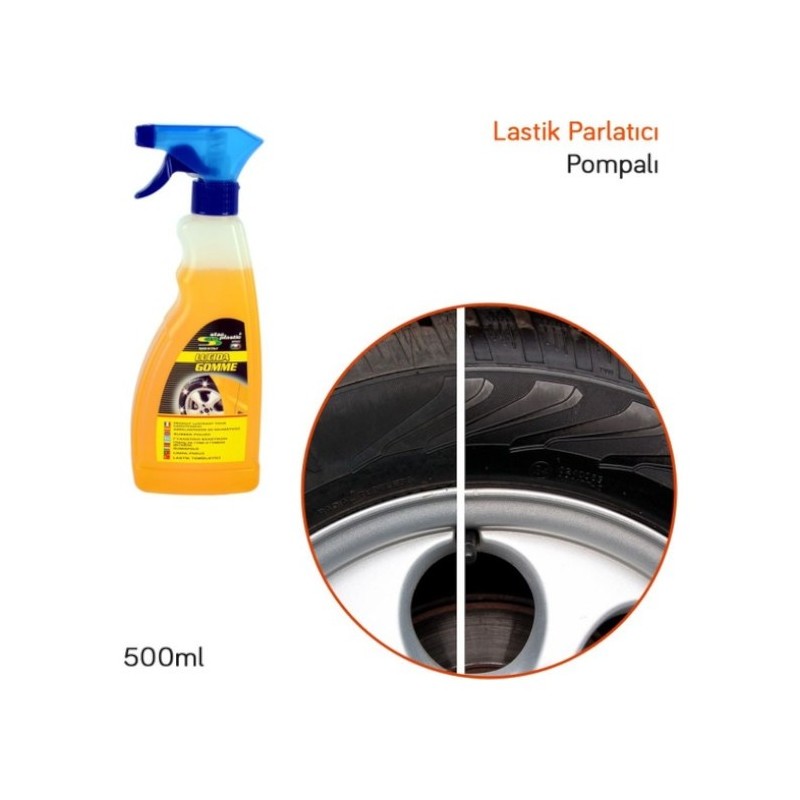 OTO BAKIM TEMİZLİK STACPLASTIC LASTİK PARLATICI POMPALI 500ML 0901001