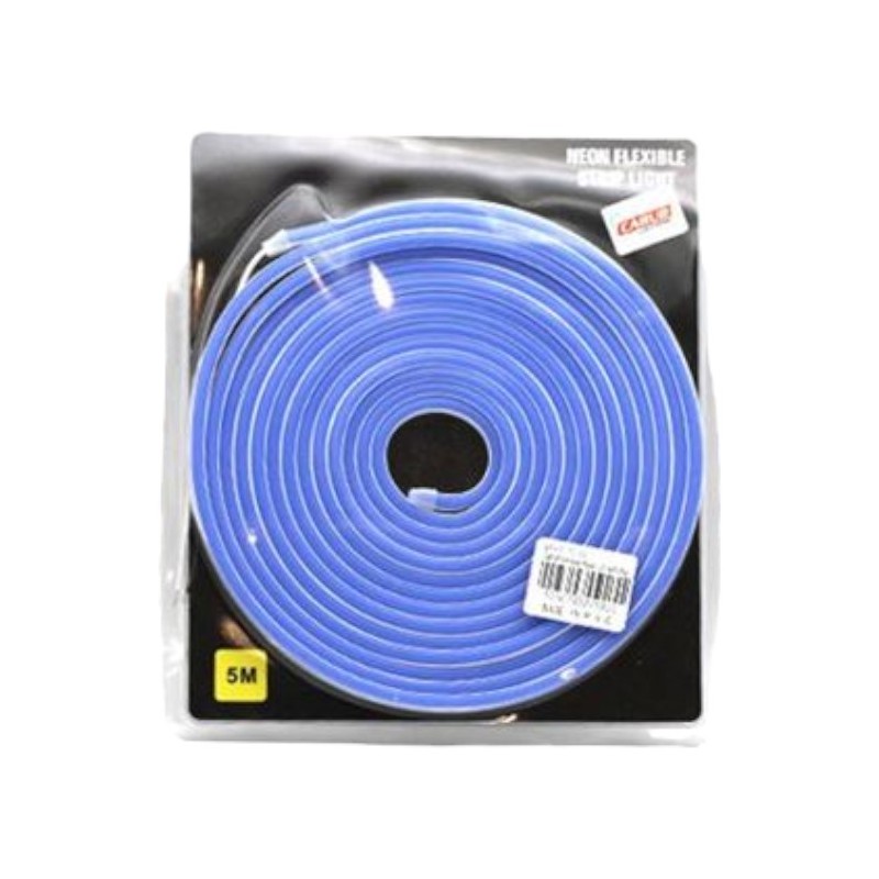 ELASTİK NEON ŞERİT LED ŞEFFAF IŞIKLI MAVİ 24V 5MT 4327596 CARUB