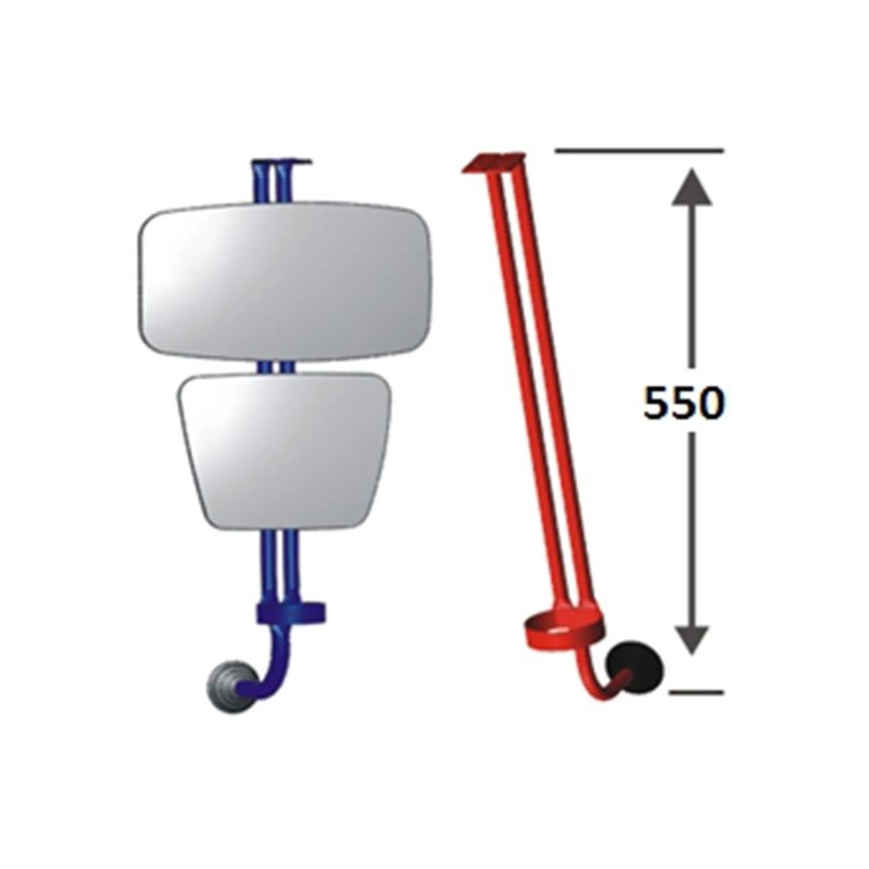 AYNA İÇ DİKİZ STAND KOL 403 UZUN SAKSILI METAL 555MM 608 000 608-000 M