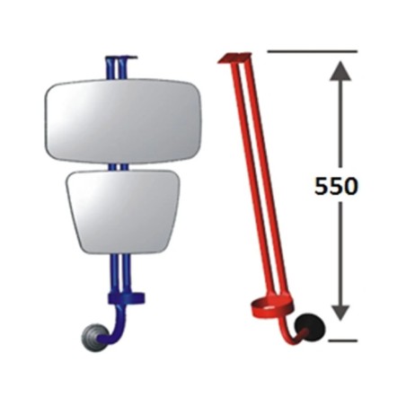 AYNA İÇ DİKİZ STAND KOL 403 UZUN SAKSILI METAL 555MM 608 000 608-000 M