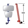 AYNA İÇ DİKİZ STAND KOL 403 UZUN SAKSILI METAL 555MM 608 000 608-000 M