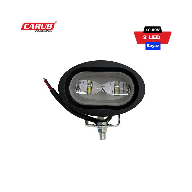 ÇALIŞMA LAMBASI OVAL 10-30V 20W 2 LED 98X63MM K-45MM BEYAZ 3010614 CAR