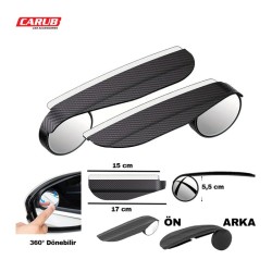 AYNA KORUYUCU SİPERİ + KÖR NOKTA AYNA YUVARLAK 55MM CARBON 0221251 CAR