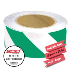 FOSFOR BANT 5CMX25MT ÇAPRAZ YEŞİL-BEYAZ 2406004 CARUB