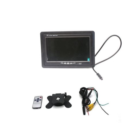 EKRAN 7 KARE TEK BÖLÜMLÜ ÇİFT VİDEO GİRİŞİ AYAKLI + GÖMME 0017001 CARU