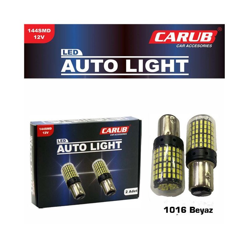 AMPÜL 1016 LED 12V 144 LED SMD ŞEFFAF BEYAZ 0404030 CARUB