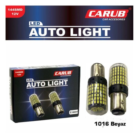 AMPÜL 1016 LED 12V 144 LED SMD ŞEFFAF BEYAZ 0404030 CARUB