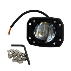 ÇALIŞMA LAMBASI KARE 12-36V TAMPON GÖMME+ALTTAN AYAKLI 2 LED 60X80MM M