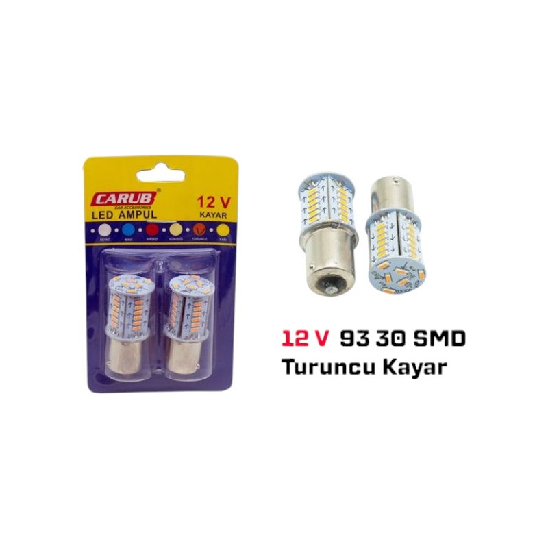 AMPÜL 93 LED 12V 30 LED SMD TURUNCU KAYAR 0405581 CARUB