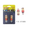 AMPÜL DİPSİZ LED 12V T10 57 LED SMD CANBUS FİBER TURUNCU 0405563 CARUB