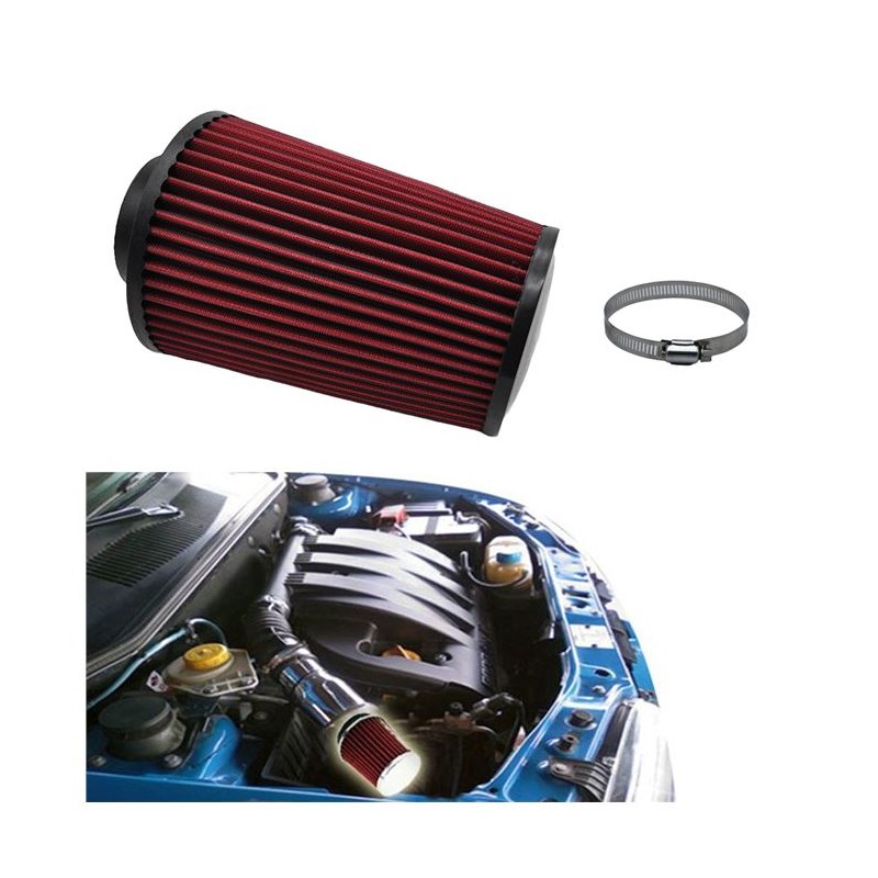 PERFORMANS HAVA FİLTRE BÜYÜK KONİK SİVRİ 76MM 24CM KIRMIZI 4686340 CAR