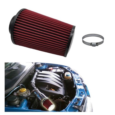 PERFORMANS HAVA FİLTRE BÜYÜK KONİK SİVRİ 76MM 24CM KIRMIZI 4686340 CAR