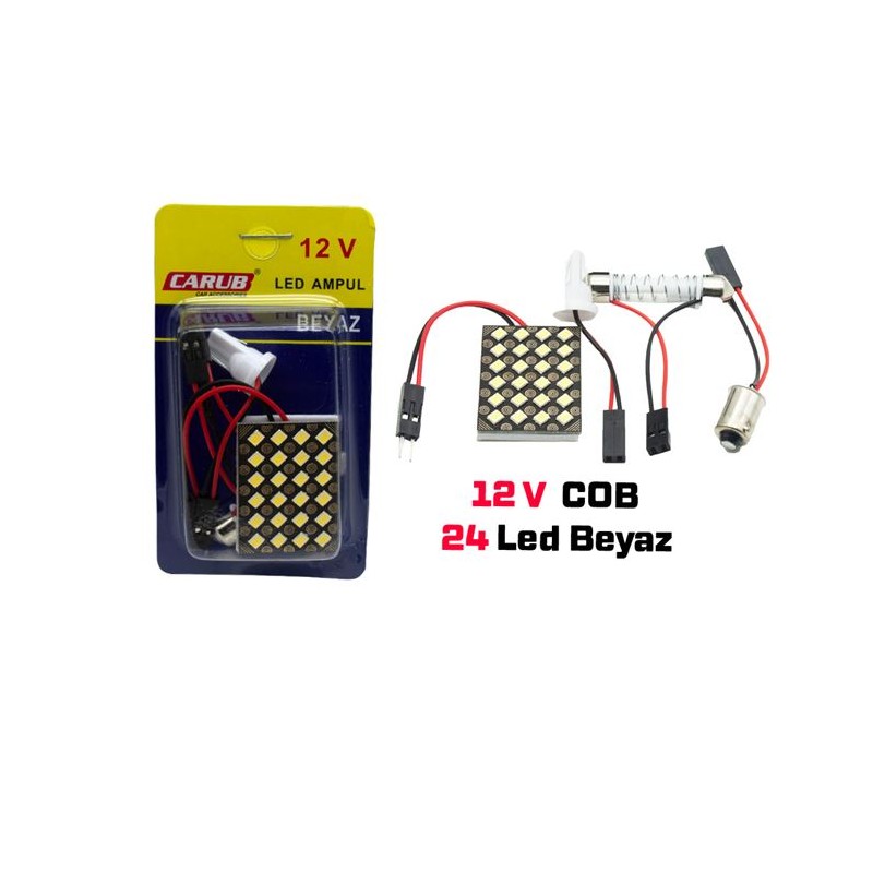LEDLİ LAMBA DEKOR APARATLI 12V SMD 24 LED BEYAZ 35X25MM 4322735 CARUB