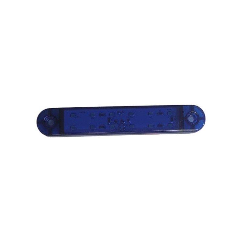 LEDLİ LAMBA ÇİFT SIRA PARMAK LAMBA 12 LED ÇAKARLI MAVİ 22X132MM 12-24V