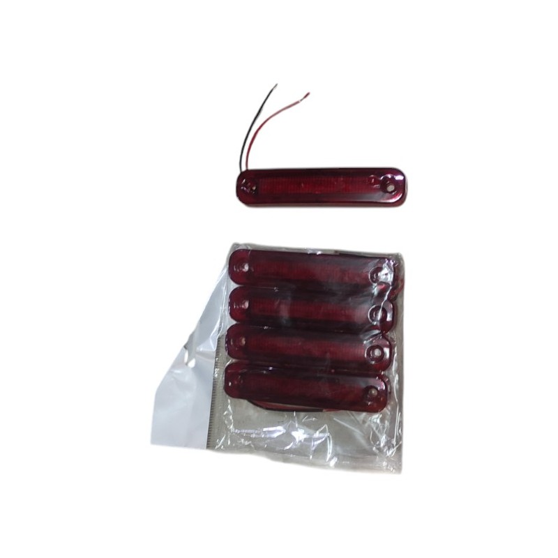 LEDLİ LAMBA PARMAK 9 LED TIRTIKLI MODEL FÜME KIRMIZI 12-24V FT 334S FT