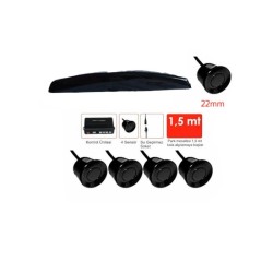 PARK SENSÖRÜ EKRANLI UZUN TİP 4 GÖZLÜ 22MM NORMAL SİYAH GUARD PS-LD-00