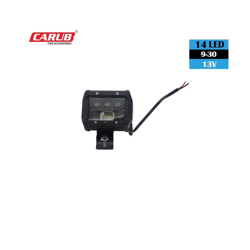ÇALIŞMA LAMBASI KARE 10-30V 2 LED 55X68MM K-40MM MERCEKLİ (DÜZ ÇİZGİ)