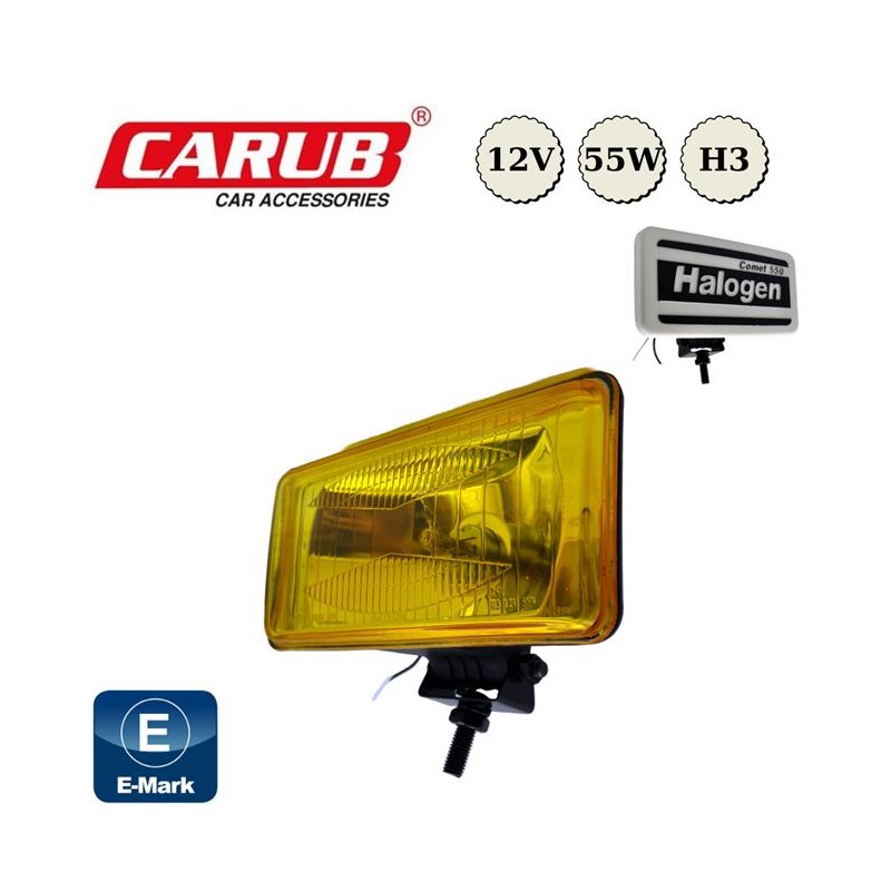 SİS LAMBASI DİKDÖRTGEN KAPAKLI COMET 550 SARI 195X95MM 3009554 CARUB