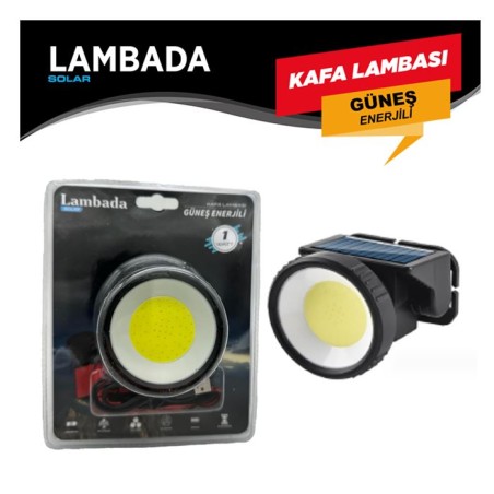 KAFA LAMBASI YUVARLAK GÜNEŞ ENERJİLİ ŞARZLI COB LED 1W LAMBADA 3 FONKS