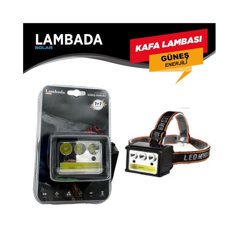 KAFA LAMBASI DİKDÖRTGEN GÜNEŞ ENERJİLİ ŞARZLI COB LED 1W LAMBADA 5 FON