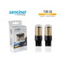 AMPÜL DİPSİZ LED 12V T20 21-5W ÇİFT 144 LED SMD CANBUS TURUNCU SENTİNE