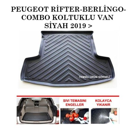 BAGAJ HAVUZU PEUGEOT RİFTER-BERLİNGO-COMBO KOLTUKLU VAN SİYAH 2019 SON