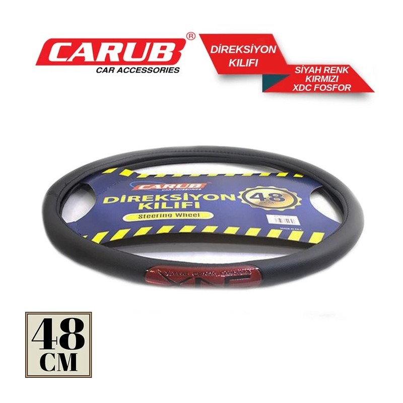 DİREKSİYON KILIFI 48CM FOSFORLU KIRMIZI 1830284 CARUB