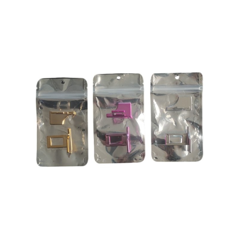 GİZLİ EMNİYET KEMER TOKASI PLASTİK KAPLAMALI KROM-GOLD-LAVANTA HFMGKTK